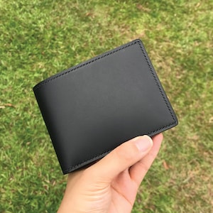 Bifold Wallet | Black Buttero | Anniversary/Birthday Gift For Boyfriend/Dad/Father | Hand-stitched Personalized Genuine Leathercraft