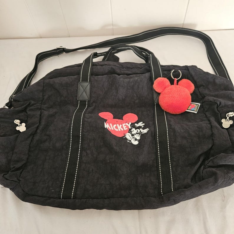 Sac de sport noir vintage années 90 Mickey Mouse Unlimited Disney image 3