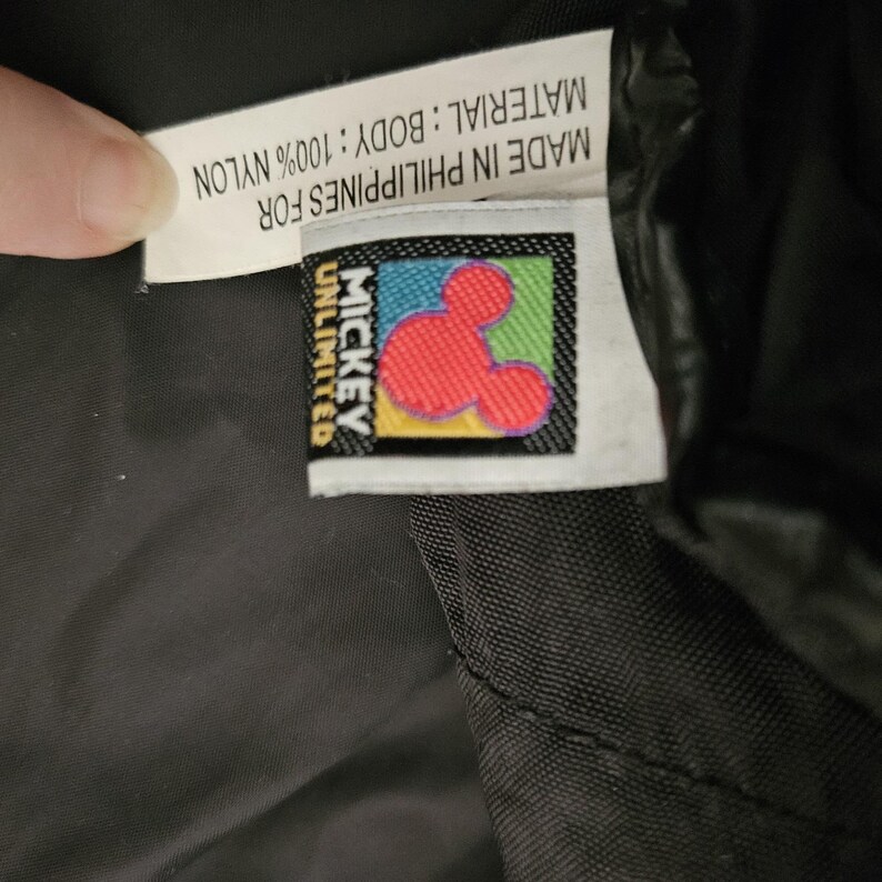 Sac de sport noir vintage années 90 Mickey Mouse Unlimited Disney image 9