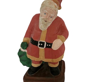 Vintage Père Noël Caldor en papier mâché, Père Noël, style art folklorique, figurine Père Noël