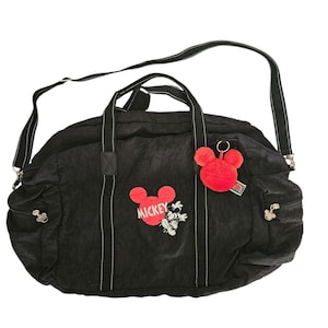 Sac de sport noir vintage années 90 Mickey Mouse Unlimited Disney image 1