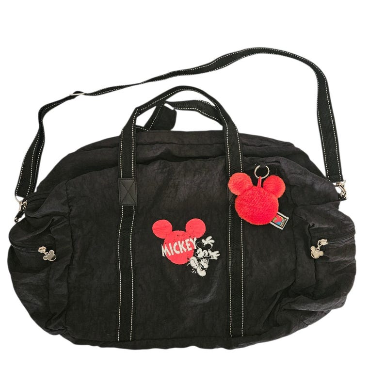 Sac de sport noir vintage années 90 Mickey Mouse Unlimited Disney image 1
