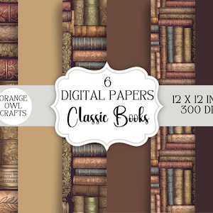 Klassiek boeken digitaal papierpakket
