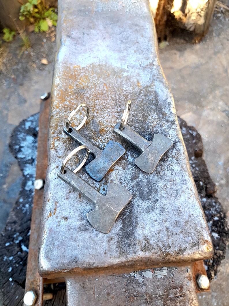 Axe Key Ring, Hand Forged - Etsy Australia