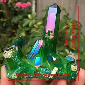 Emerald green Natural Crystal cluster
