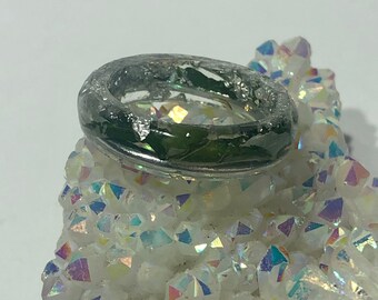 Anillos de orgonita con hojas de marihuana y plata 925 y conjuntos de boda Anillo hombre verde esmeralda anillo mujer