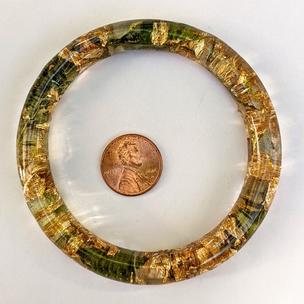 Orgonite Real Marijuana leaf & 14kt Gold leaf resin bracelet. 100% Organic