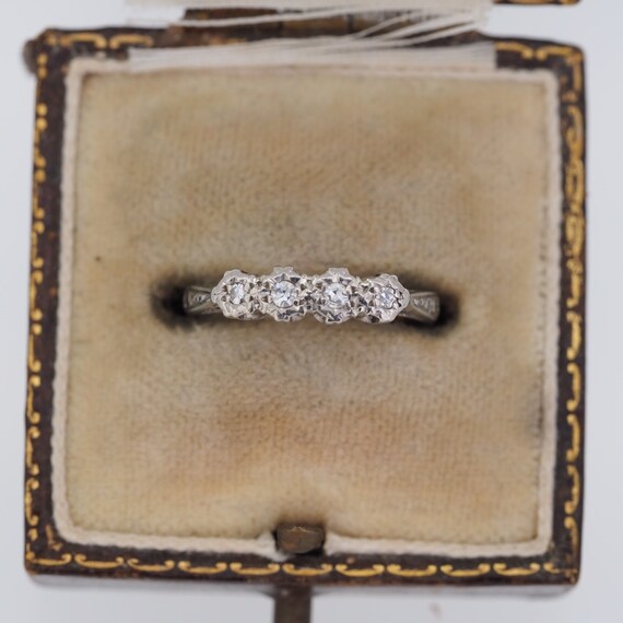 18ct platinum diamond ring antique discount