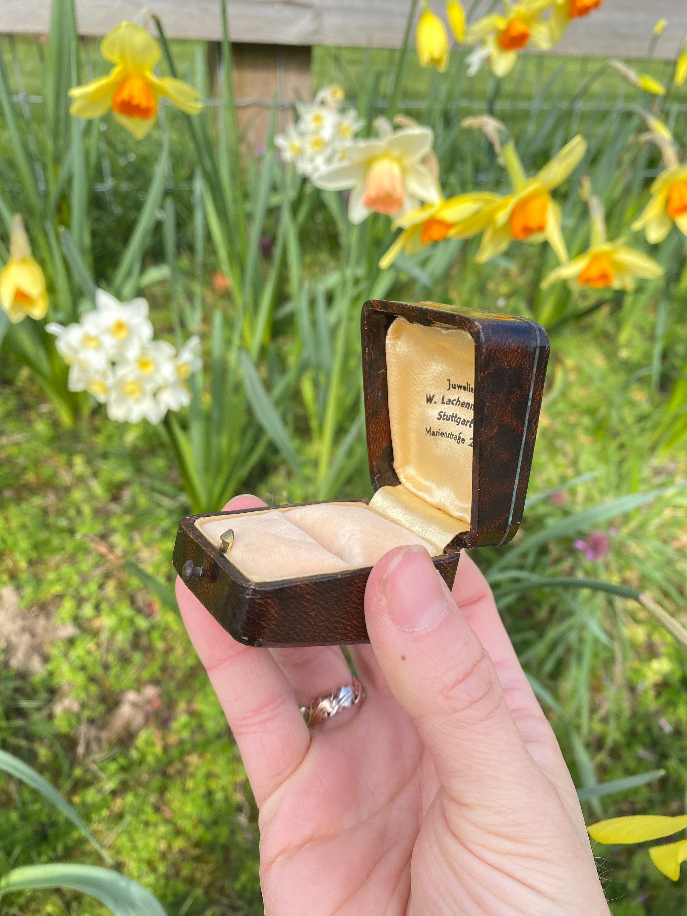 Vintage Ring Box W. Lachenmaier Stuttgart Antique Ring Box Etsy