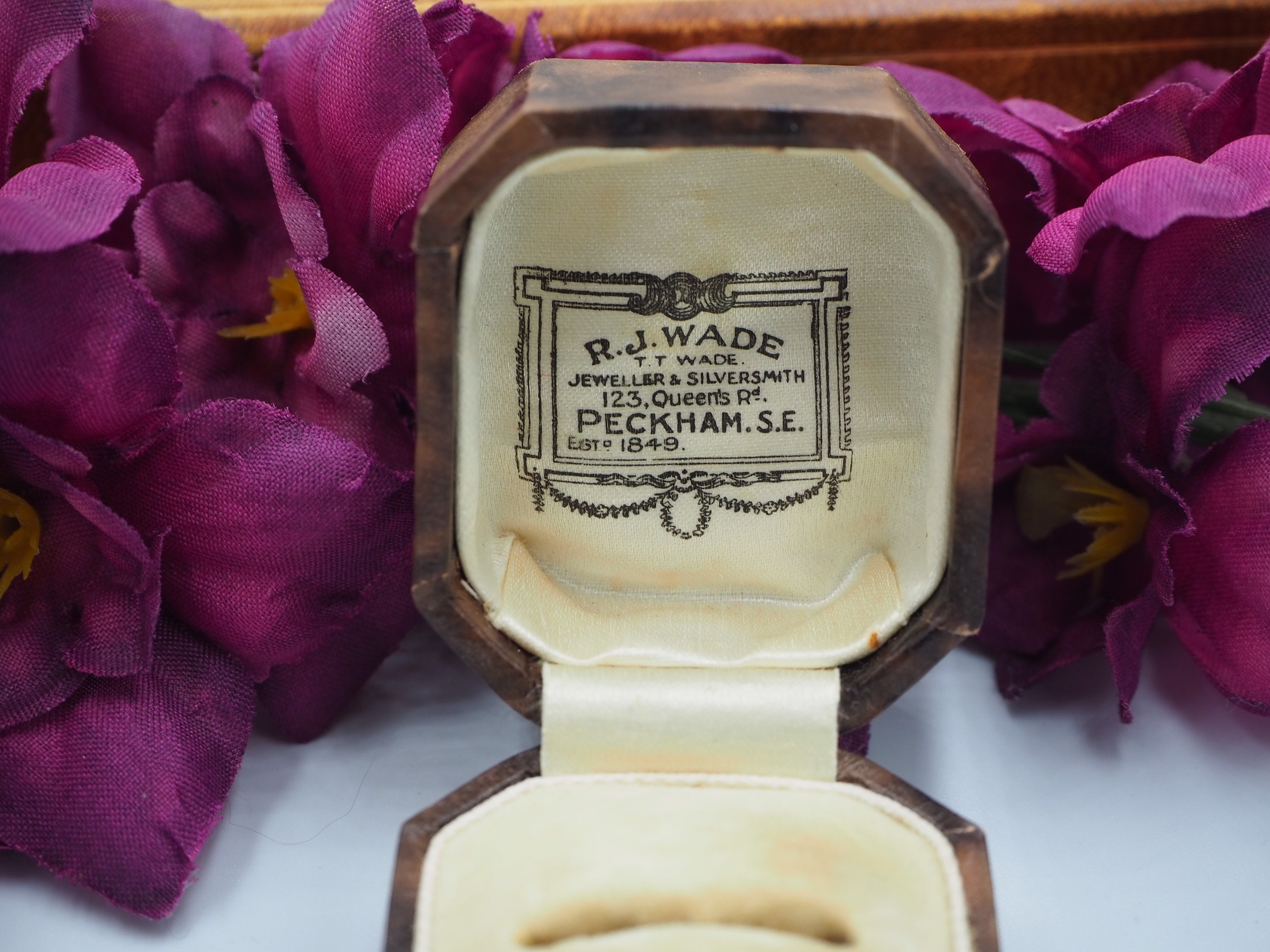 Antique Ring Box “R.J.Wade, Peckham”