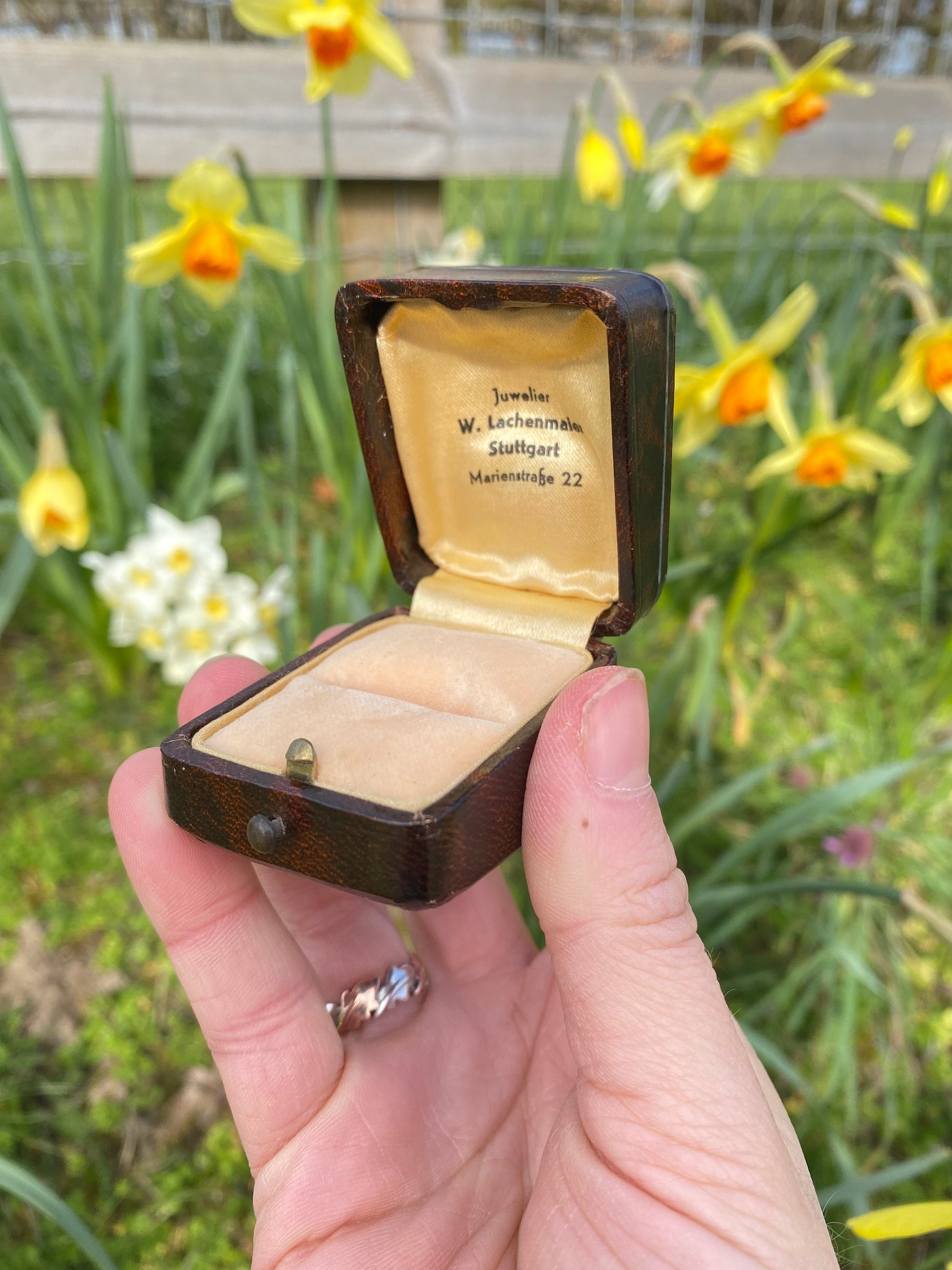 Vintage Ring Box W. Lachenmaier Stuttgart Antique Ring Box Etsy