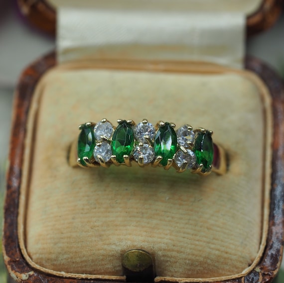 Vintage 14ct Gold Cubic Zirconia Ring, Size U1/2 or 10.75