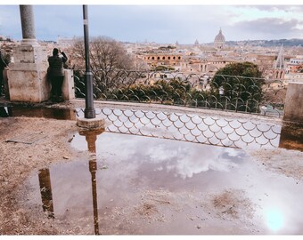 Landscape of Rome from the Villa Borghese (A3 print)