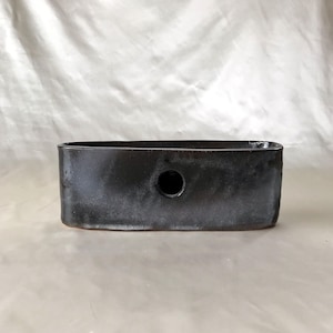 Two-way Japanese Ikebana Vase, Japanese Vase, Black Ikebana Vase, Minimalist Home Decor, Simple Decor, Simple Vase, Japanese Ceramic Vase