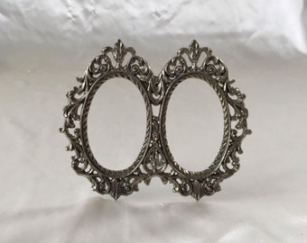 Oval Ornate Metal Frame, Double Oval Frame, Vintage Picture Frame, Vintage Decor, Ornate Home Decor, Vintage Gift, Sustainable Gift Idea