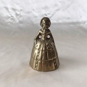 Brass Lady Bell, Brass Bell, Cute Brass Decor, Cute Bell, Vintage Bell, Vintage Gift, Sustainable Gift Idea, Shelf Decor, Small Home Decor