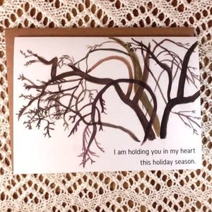 Carte de sympathie de Noël / Carte de perte de vacances / Perte de grossesse / Carte de deuil / Carte de deuil / Carte d’empathie / Carte de condoléances / Supportive