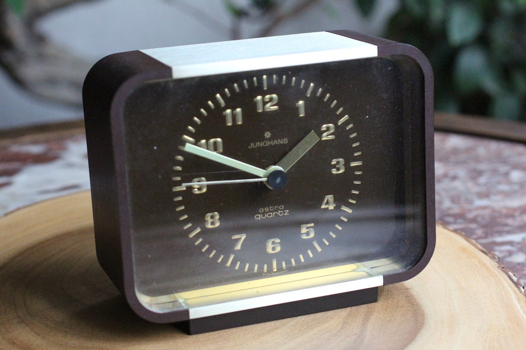 Midcentury Vintage Junghans Table Clock Astra Quartz Watch Etsy