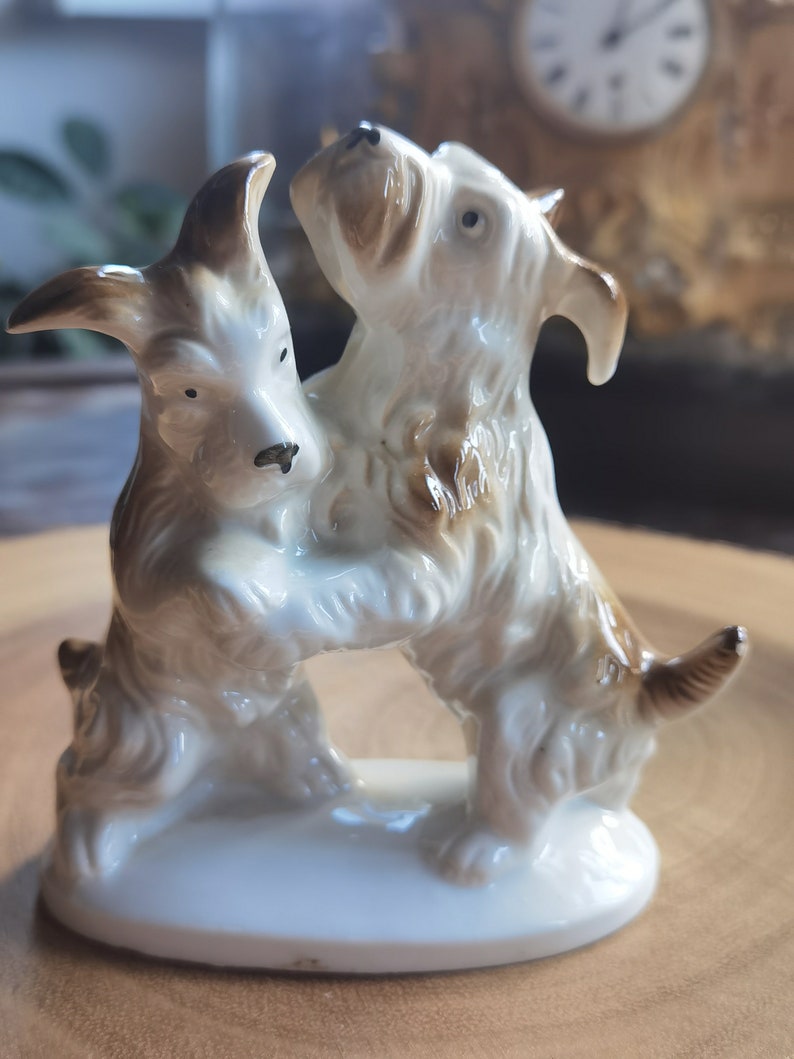Vintage Hunde Porzellan Hund Wagner & Apel porcelain figurine Etsy