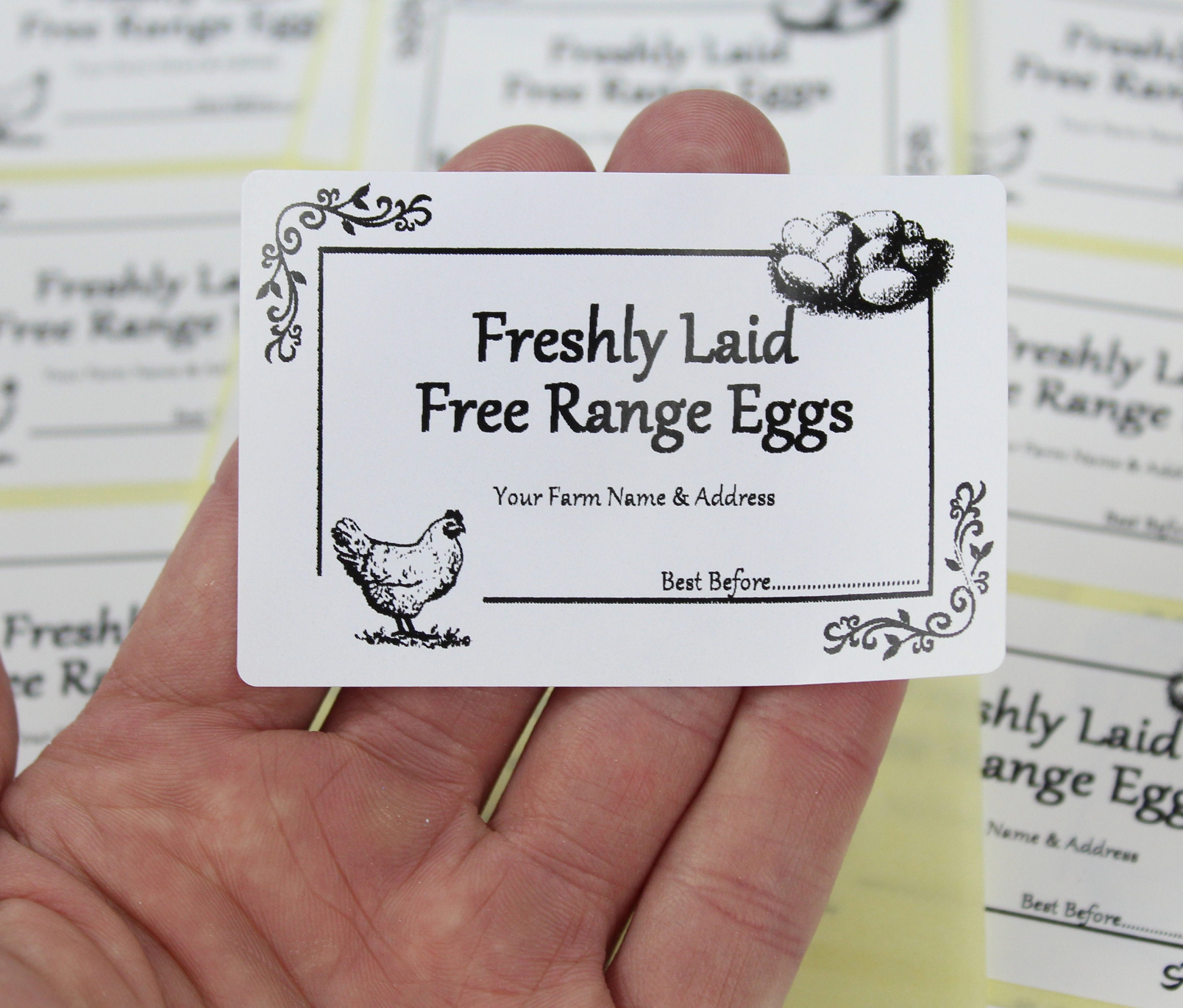Personalised Egg Box Labels / Stickers. 75mm x 50mm. Etsy