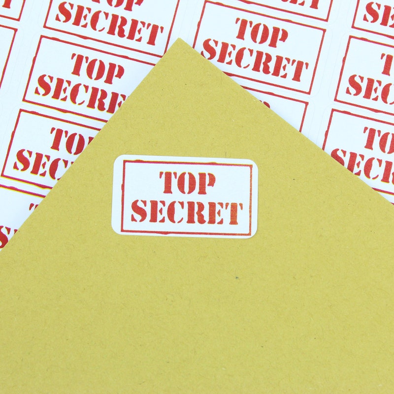 Top Secret Classification Stickers Top Secret Stamp - Etsy UK