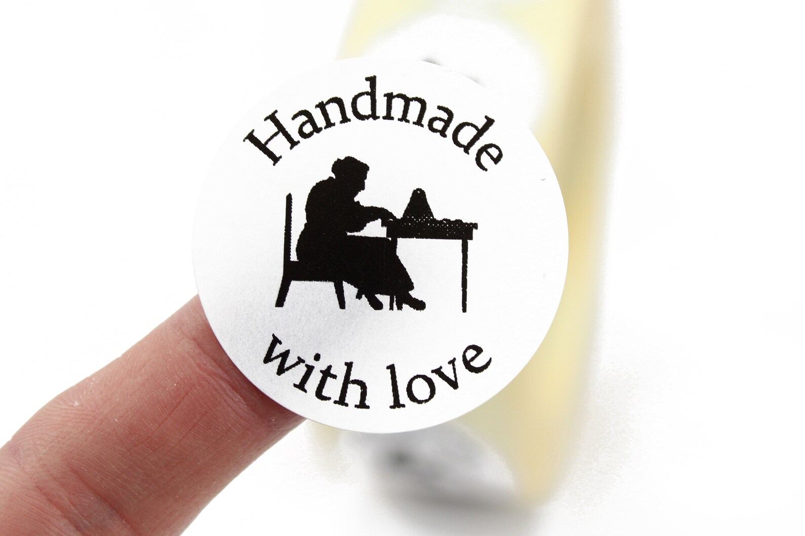 Handmade with Love Labels / Stickers. Use on Packaging Bags | Etsy