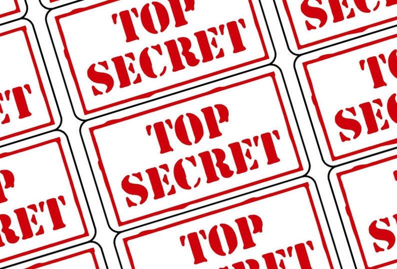 Top Secret labels stickers simply peel and apply. 65 labels per sheet Ideal for a variety of uses No messy rubber stamp