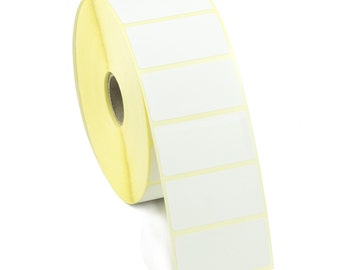 50mm x 30mm Direct Thermal Labels with strong Permanent adhesive. 1,000  per roll. 25mm Core.