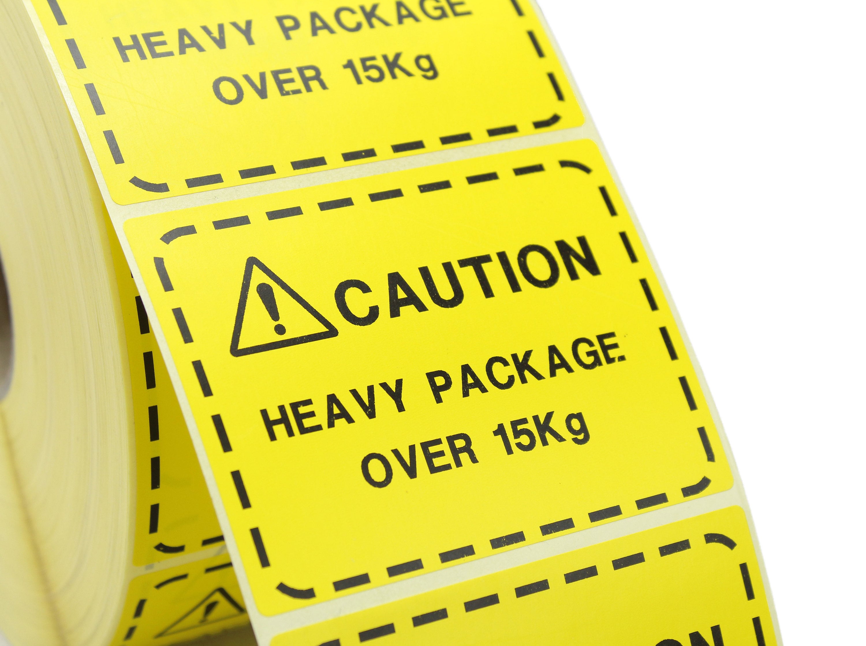 Caution Heavy Package over 15kg. Bright Yellow Shipping Labels Etsy