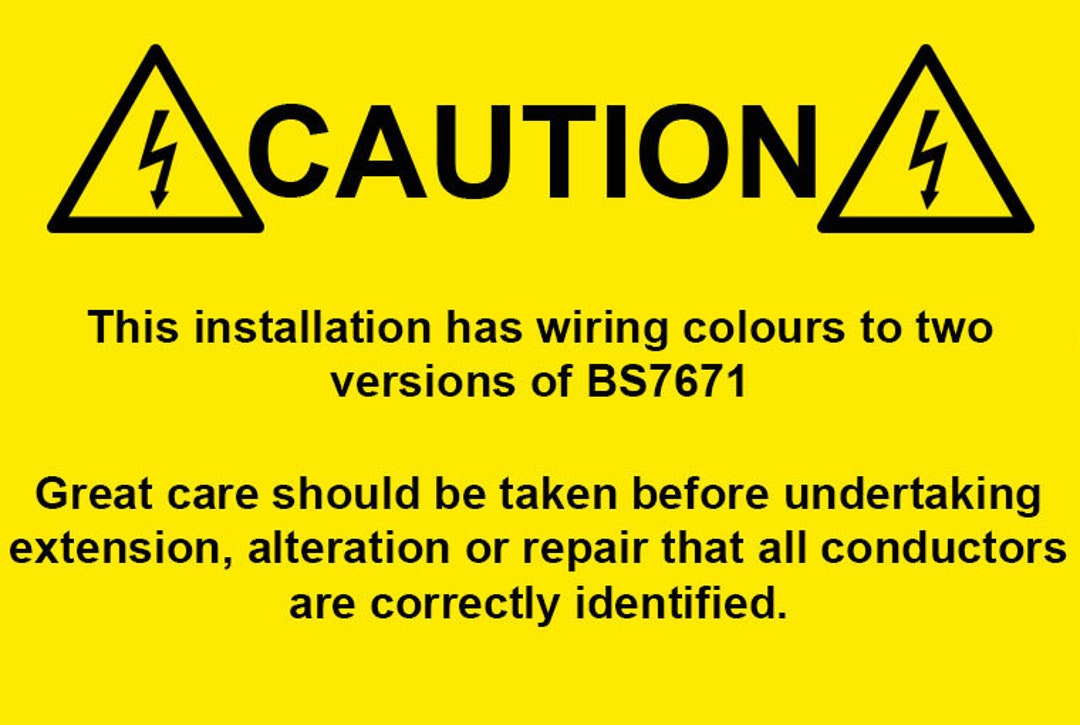 1000x Wiring Colours To Two Versions Of BS7671 Harmonisation Labels (10 - View #9