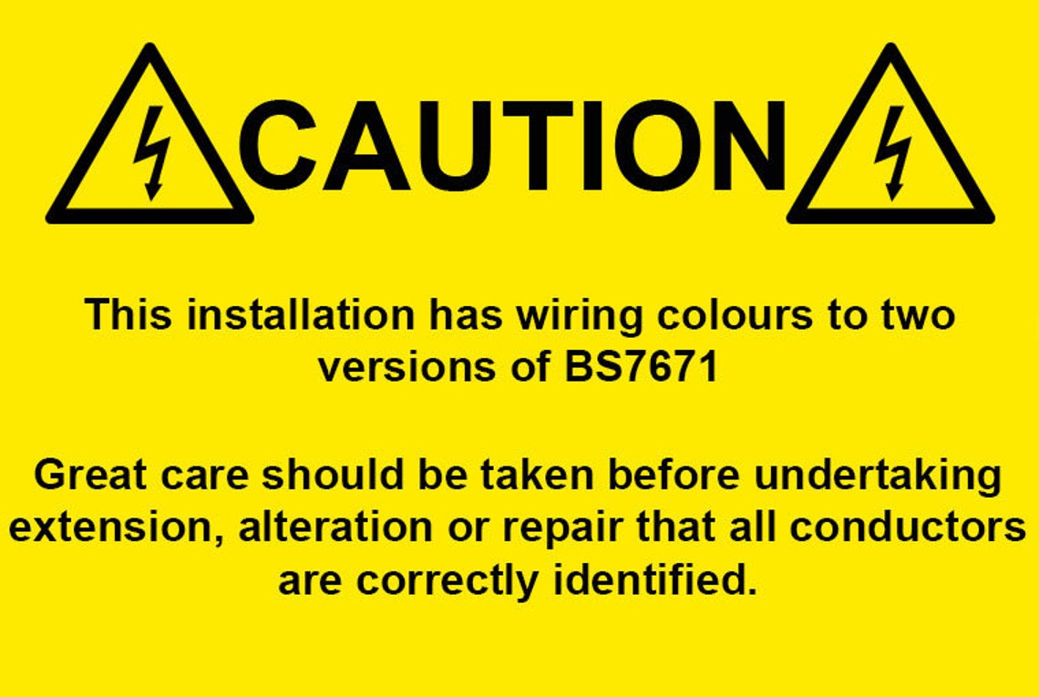 Wiring Colours to Two Versions of BS7671 Harmonisation Etsy UK