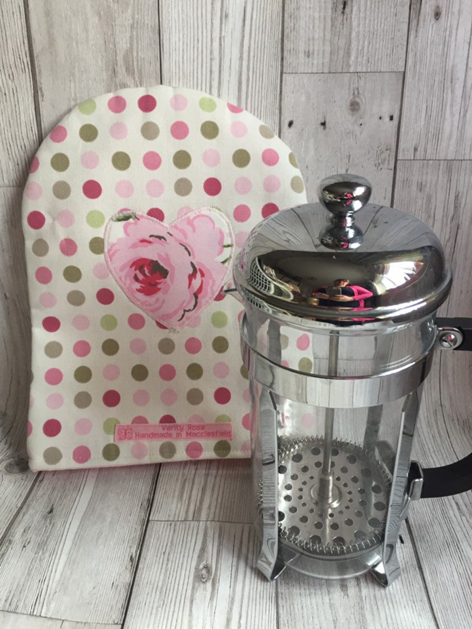 Cafetiere Cosy Pink Spot Coffee Pot Cosy Coffee Pot Warmer Etsy