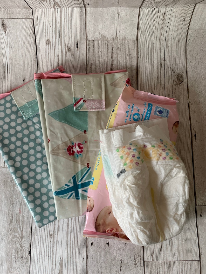 Baby Changing Mat Pink Portable Changng Pad Mint Fold up Etsy