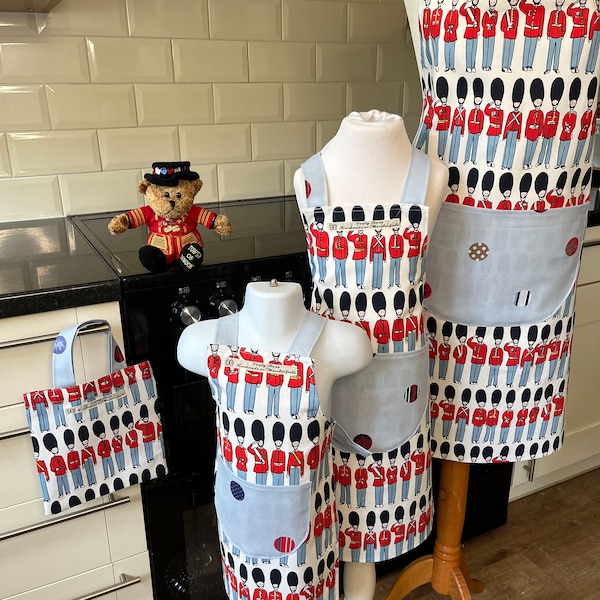 Toy Soldier Aprons, Cotton apron with pocket,