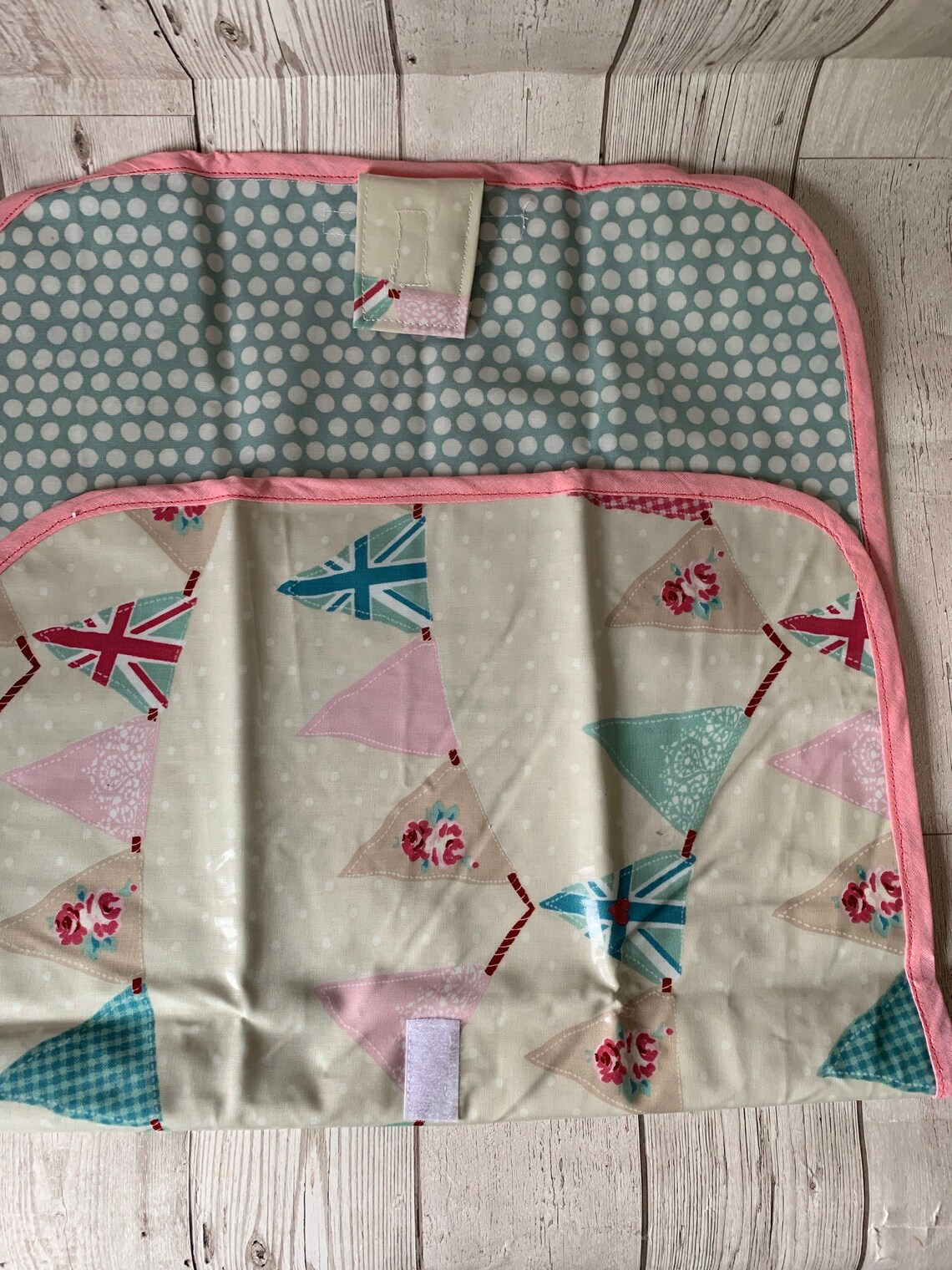 Baby Changing Mat Pink Portable Changng Pad Mint Fold up Etsy