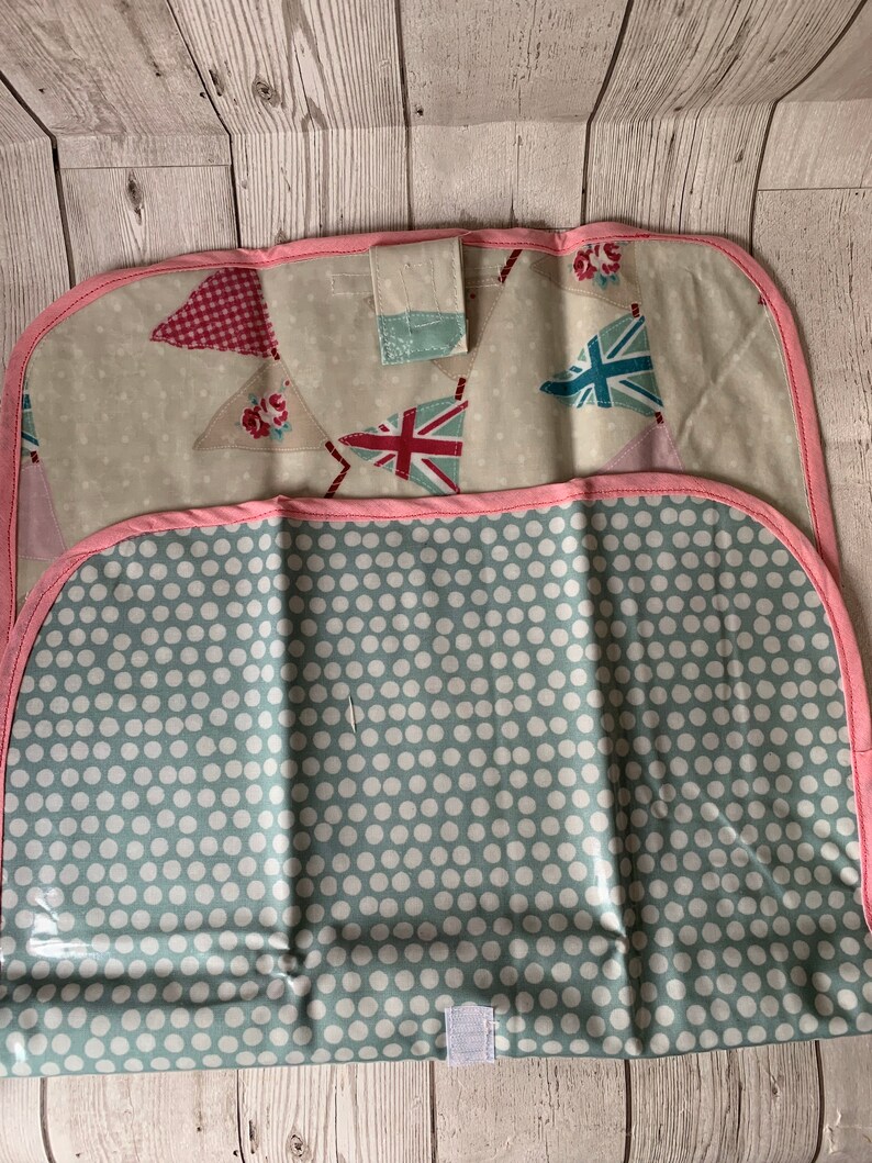 Baby Changing Mat Pink Portable Changng Pad Mint Fold up Etsy