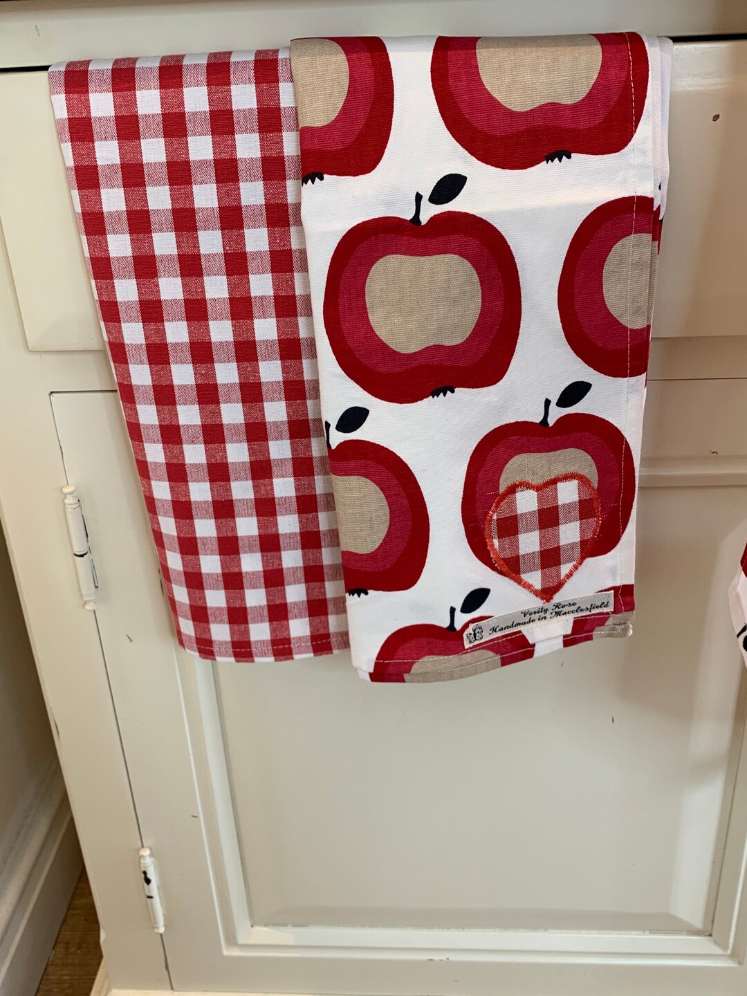 Cotton Tea Towel, Kitchen Cloth, 100 Cotton Tea Cloth, Red Apple