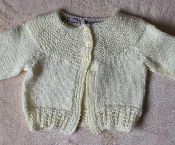 lemon baby cardigan