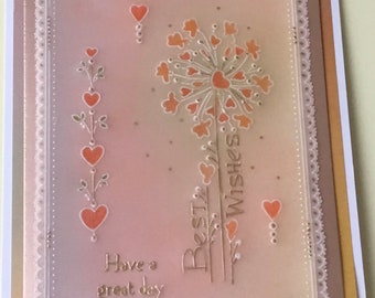 Handmade parchment card for a special person