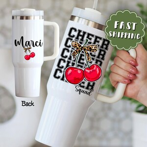 Cheer Squad Personalized 40 oz Tumbler For Cheerleaders Travel Mug, Group Cheer Mugs