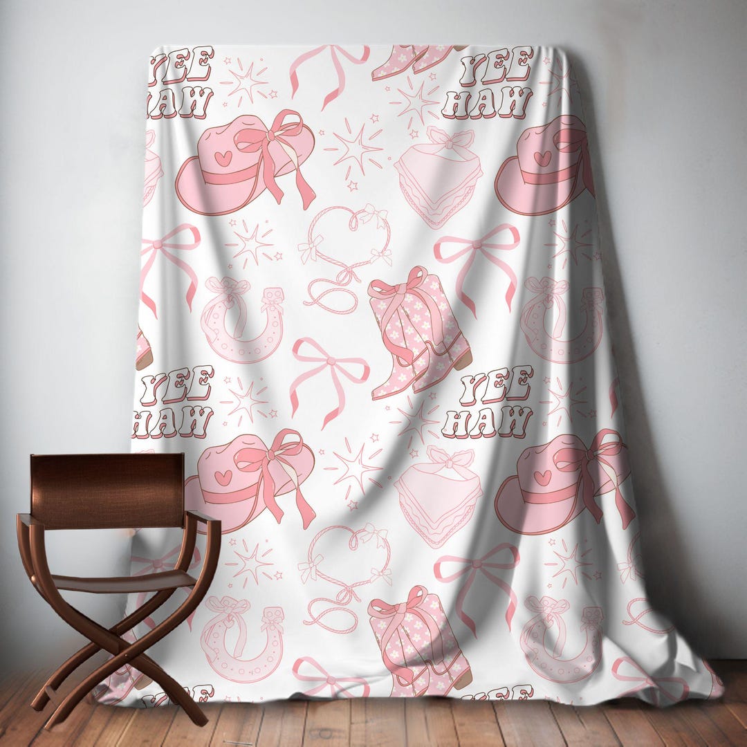 Organic Cotton Blanket - Blush Boots - Little Rodeo main image 0