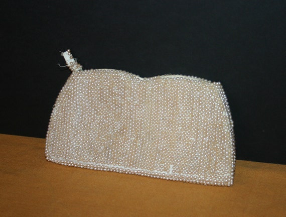 VTG LaRegale of Japan Seed Faux Pearl Evening Bag… - image 2