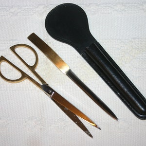 Ensemble de ciseaux et ouvre-lettres allemands de conception moderne Mid-Century VTG R-761