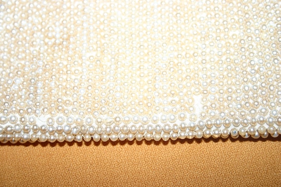 VTG LaRegale of Japan Seed Faux Pearl Evening Bag… - image 7