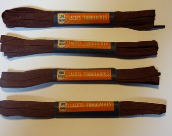 SET OF 4 PAIRS OF SHOELACES TUBULAR LENGTH 95 CM
