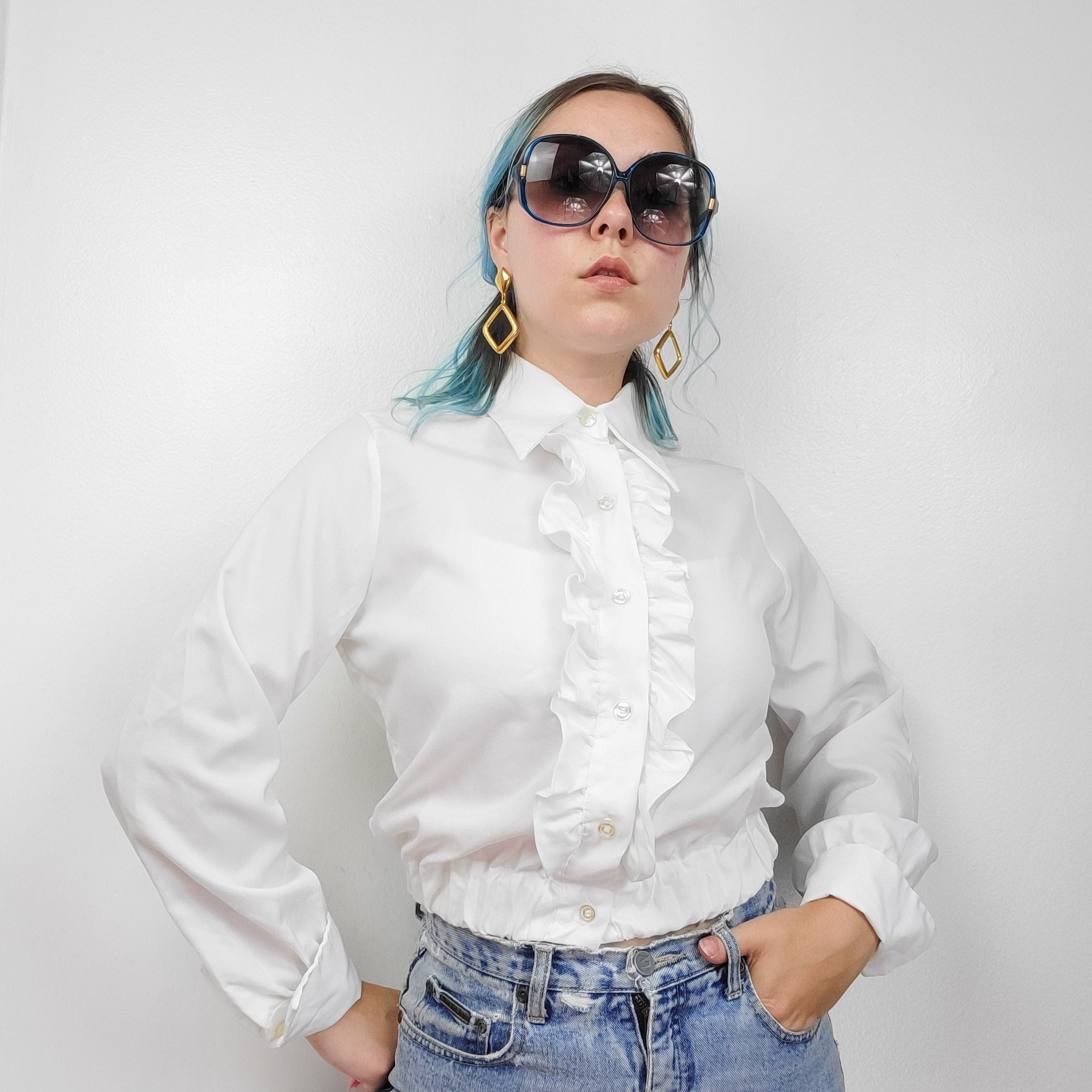 70s Ruffle Blouse - Etsy 70s Ruffle Blouse - Etsy