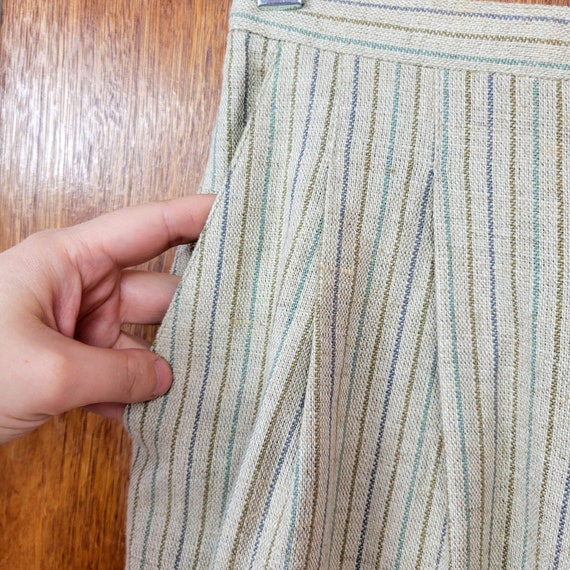 Vintage 90s Deadstock Casual Corner Striped Linen… - image 5