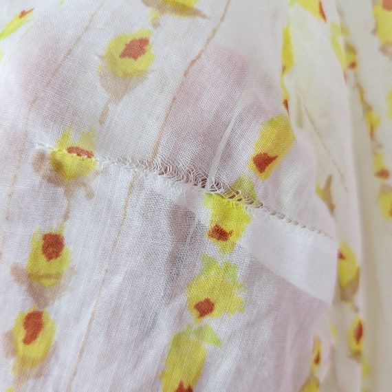 Vintage 70s Alex Colman Yellow Floral Print Two P… - image 7