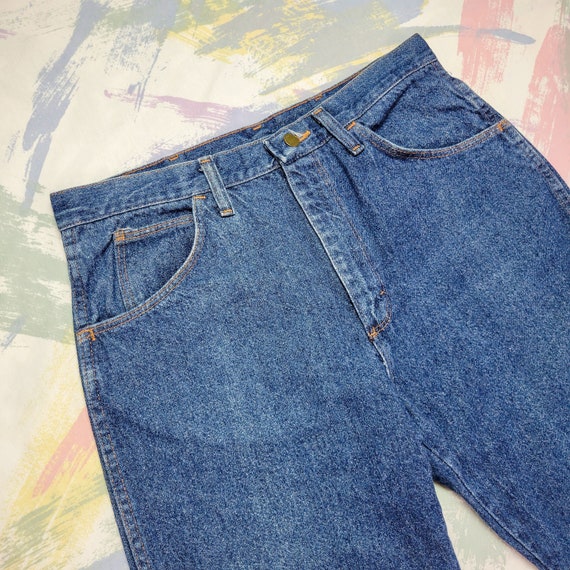 Vintage 90s Dark Wash Straight Leg Jeans (Unisex) - image 3