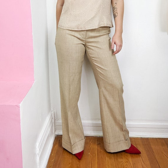 Mid-Rise Wide Leg Trousers